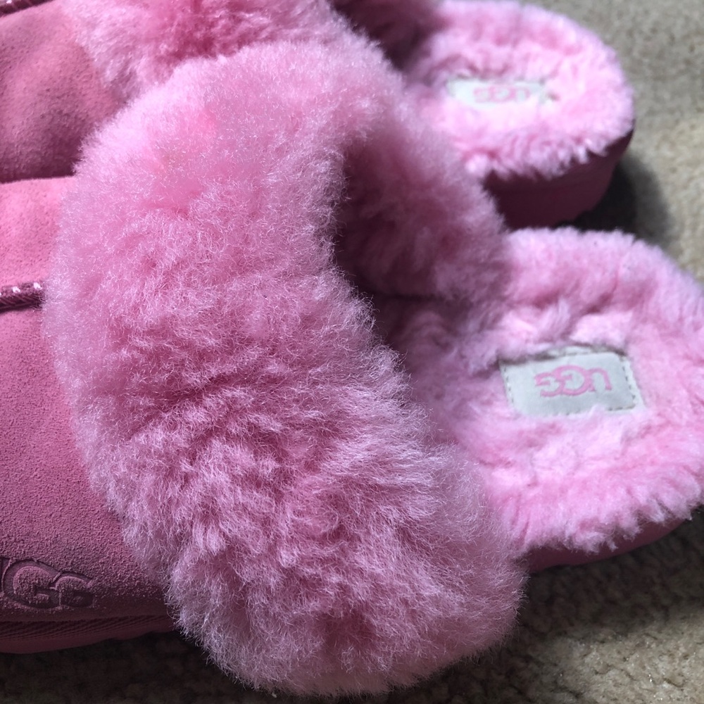 Sz 5 Ugg Scuffette II Slippers Carnation Pink Suede - Picture 7 of 14